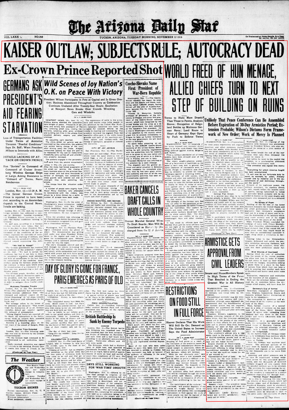 Nov. 12, 1918: Armistice Day